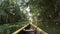 Canoe boat on backwaters of Kerala State, South India