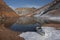 Canoe on Colorado mountain lake