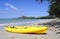 Canoe on Halcyon Beach in St Lucia