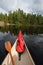 Canoe on a lake