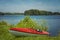 Canoe by lake Helgasjon Sweden