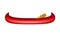 Canoe in red design with paddle