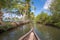 Canoe ride through backwater canals in Munroe Island