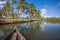 Canoe ride through backwater canals in Munroe Island