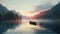 The Canoe\'s Serenade on the Mirror Lake