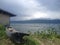 Canoe on the shore of lake Toba