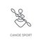 Canoe sport linear icon. Modern outline Canoe sport logo concept