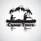 Canoe tours label.