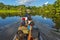 Canoe Transportation, Amazon Rainforest, Ecuador