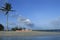 Canoe on tropical beach