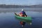 Canoeing on an Autumn Lake