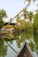 Canoeing on backwaters of Munroe islands, Kerala, India.