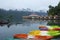 Canoeing on Cheo Lan lake in Khao Sok National park, Thailand