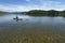 Canoeing in Kennedy Lake. Vancouver. British Columbia. Canada