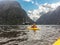 Canoeing through magnificent Doubtful Sound, New Zealand