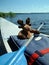 Canoeing moose