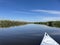 Canoeing on a quiet canal in Friesland