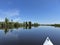 Canoeing on a quiet canal in Friesland