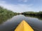 Canoeing on a quiet river around Oosthem