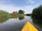 Canoeing on a quiet river around Oosthem