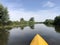 Canoeing on a quiet river around Oosthem