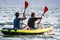 Canoeing scene on Lake Como