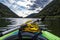 Canoeing scene on Lake Segrino