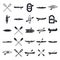 Canoeing sport icons set, simple style