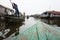 Canoeing through the stilt village of Ganvie in Benin