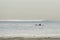 Canoeist on the Wadden Sea at Vlieland