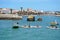 Canoeists on the river, Lagos, Portugal.