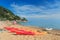 Canoes at the beach