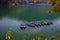 Canoes on Calm Pokhara Lake