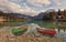 Canoes on Emerald Lake