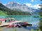 Canoes at Emerald Lake, Canadian Rockies
