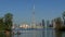 Canoes in front of Skyline Toronto, Canada