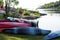 Canoes and Kayaks for use by guests at Killarney Mountain Lodge in Killarney, Ontario