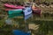 Canoes Moored at Dock