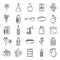 Canola icons set outline vector. Seed rapeseed