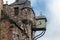 Canongate Tolbooth with clock along Royal Mile in Edinburgh, Scotland