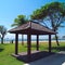 Canopies for massage on a beach in Bali