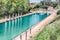 The Canopus, ancient pool in Villa Adriana, Tivoli, Italy