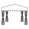 Canopy Pop up tent Commercial pavilion Awning for rest Marquee Chuppah icon outline black color vector illustration flat style