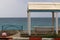 A canopy to protect from the scorching sun on the city beach.