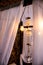 Canopy wooden frame bed light lamp, dream catcher, decorative toy