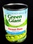 Cans of Green Giant Sweet Peas on Black Background