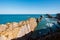 Cantabrian coastline landscape in costa quebrada, Santander, Spain