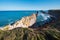 Cantabrian coastline landscape in costa quebrada, Santander, Spain