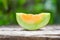 Cantaloupe Melon Muskmelon Cucurbitaceae - Sliced cantaloupe thai tropical fruit asian and flower on nature background