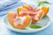 Cantaloupe melon with prosciutto. italian appetizer